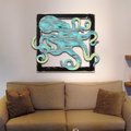 Designocracy Octopus in Frame Wooden Art G98512S18
